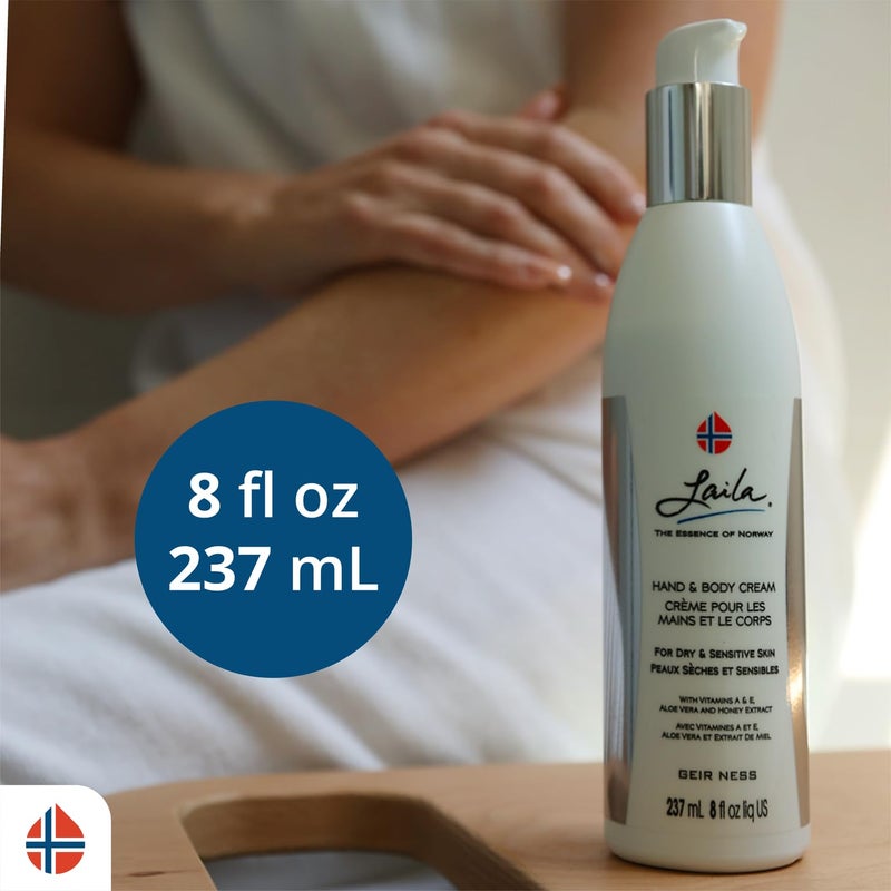 Geir Ness Laila Hand & Body Cream - Skin Moisturizing and Nourishing Formula for Soft and Smooth Hands - Vitamin A & E, Aloe Vera and Honey Extract - Image 4
